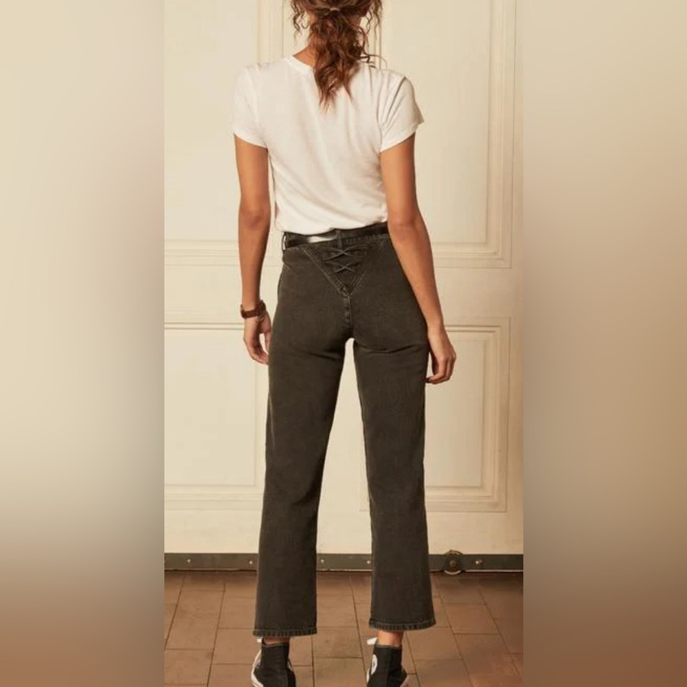 Free People BOYISH jeans The Mikey Moonstruck sz 25 black wash NWOT - Picture 2 of 14